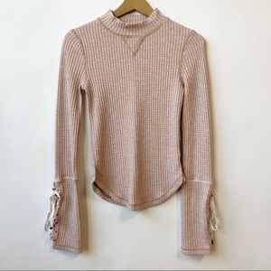 FREE PEOPLE  Mountaineer Thermal Waffle Knit